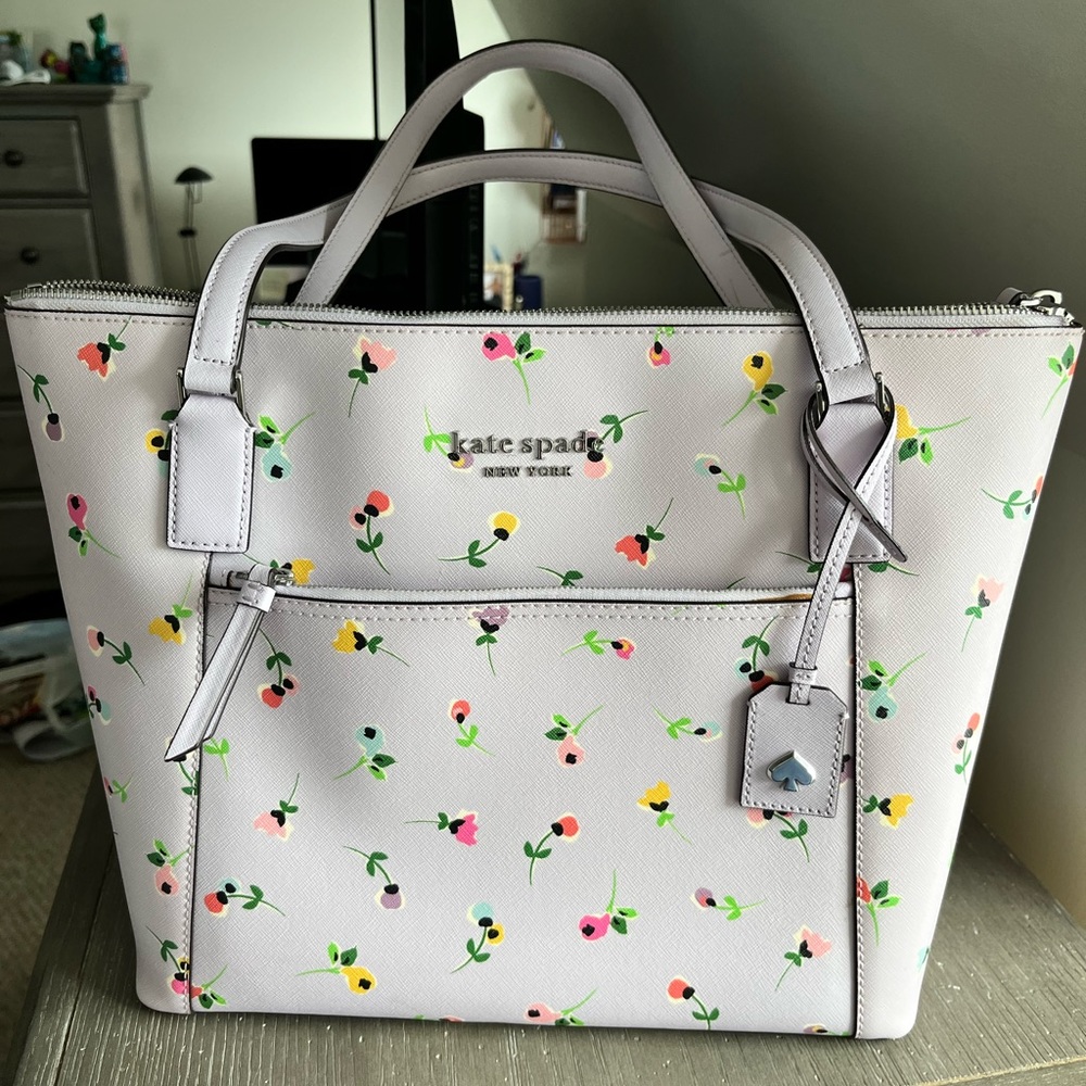 Kate Spade Floral Purple Tote